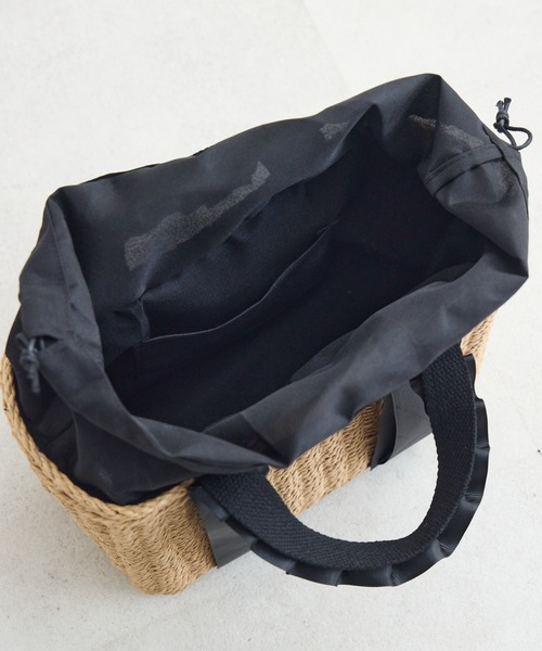 Paradise Picnic(パラダイスピクニック)の「フリルハンドルかごBAG(ハンドバッグ・レディース・モカ・FREE)」の10枚目の写真