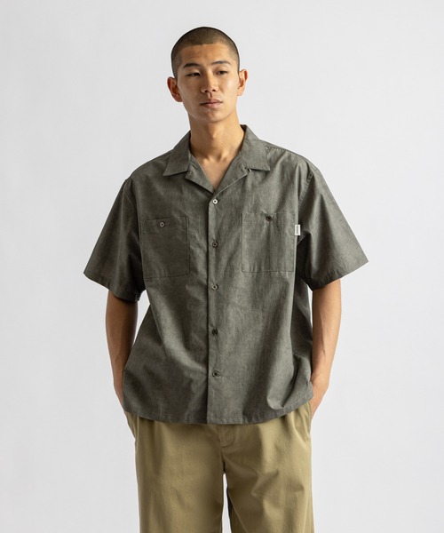 Saturdays NYC(サタデーズ ニューヨークシティ )の「Canty Open Collar SS Shirt(シャツ/ブラウス・メンズ・ライトグレー/ベージュ/ブルー/チャコールグレー・S/L/XL/M)」の1枚目の写真