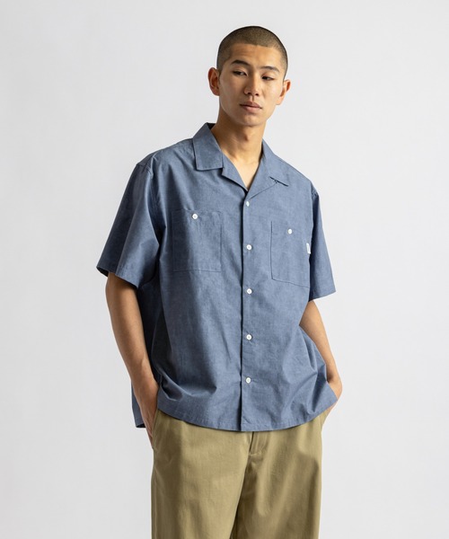Saturdays NYC(サタデーズ ニューヨークシティ )の「Canty Open Collar SS Shirt(シャツ/ブラウス・メンズ・ライトグレー/ベージュ/ブルー/チャコールグレー・S/L/XL/M)」の4枚目の写真