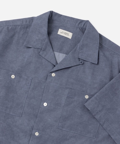 Saturdays NYC(サタデーズ ニューヨークシティ )の「Canty Open Collar SS Shirt(シャツ/ブラウス・メンズ・ライトグレー/ベージュ/ブルー/チャコールグレー・S/L/XL/M)」の8枚目の写真