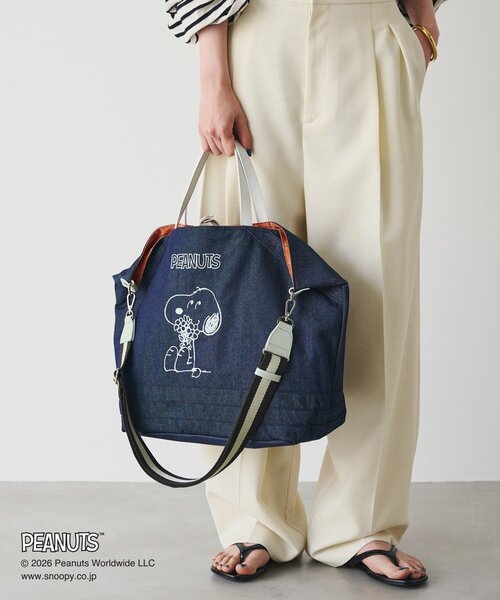 russet（ラシット）の「《PEANUTS×russet》リバーシブルビッグトートバッグ（トートバッグ・レディース・ブルー系その他/インディゴブルー・FREE）」の3枚目の写真