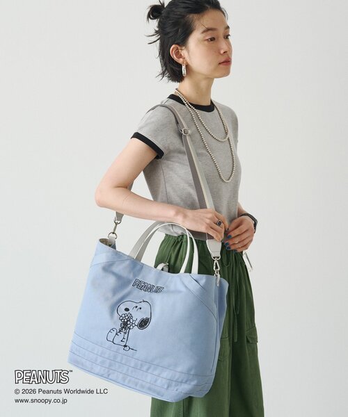 russet（ラシット）の「《PEANUTS×russet》リバーシブルビッグトートバッグ（トートバッグ・レディース・ブルー系その他/インディゴブルー・FREE）」の4枚目の写真