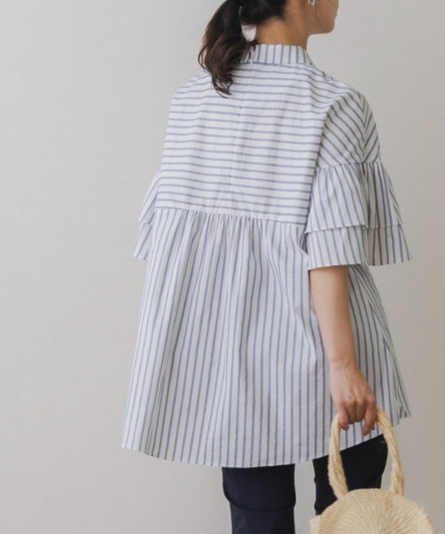 Sono(ソーノ)の「【SONO/ソーノ】ハミングマリーナブラウス(シャツ/ブラウス・レディース・ネイビー/ライトブルー・F)」の9枚目の写真