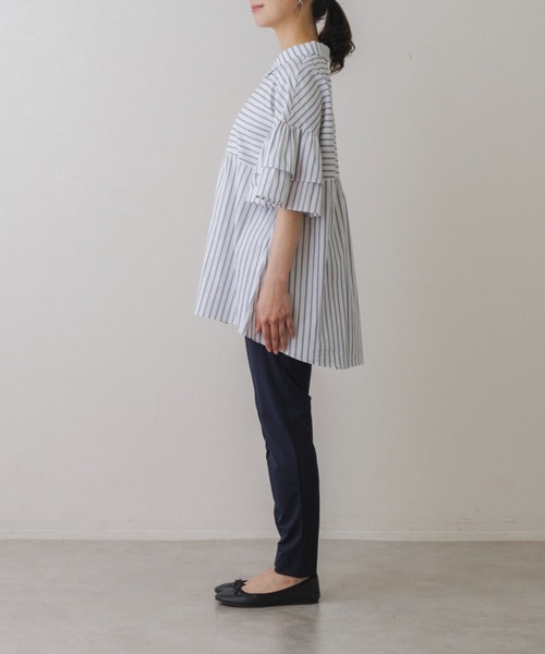 Sono(ソーノ)の「【SONO/ソーノ】ハミングマリーナブラウス(シャツ/ブラウス・レディース・ネイビー/ライトブルー・F)」の12枚目の写真