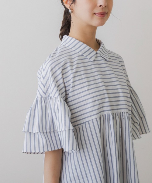 Sono(ソーノ)の「【SONO/ソーノ】ハミングマリーナブラウス(シャツ/ブラウス・レディース・ネイビー/ライトブルー・F)」の16枚目の写真
