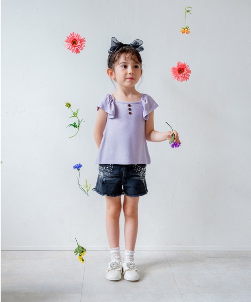 Rora(ローラ)の「ベリーベリートップス(Tシャツ/カットソー・キッズ・ライトパープル・110cm/120cm/150cm)」の14枚目の写真