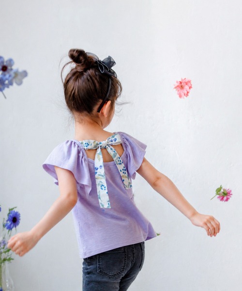 Rora(ローラ)の「ベリーベリートップス(Tシャツ/カットソー・キッズ・ライトパープル・110cm/120cm/150cm)」の10枚目の写真