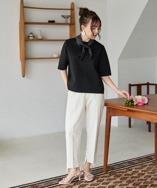 BIRTHDAY BASH(バースデイバッシュ)の「BB SABRINA TAPERED COLOR PANTS(BBテーパードサブリナパンツ)(その他パンツ・レディース・ピンク/ブラック/サックスブルー/アイボリー・SMALL/MEDIUM/LARGE)」の6枚目の写真