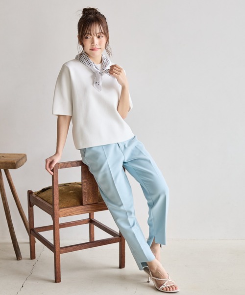 BIRTHDAY BASH(バースデイバッシュ)の「BB SABRINA TAPERED COLOR PANTS(BBテーパードサブリナパンツ)(その他パンツ・レディース・ピンク/ブラック/サックスブルー/アイボリー・SMALL/MEDIUM/LARGE)」の7枚目の写真