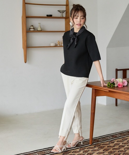 BIRTHDAY BASH(バースデイバッシュ)の「BB SABRINA TAPERED COLOR PANTS(BBテーパードサブリナパンツ)(その他パンツ・レディース・ピンク/ブラック/サックスブルー/アイボリー・SMALL/MEDIUM/LARGE)」の5枚目の写真