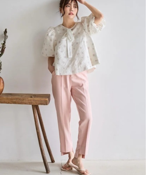 BIRTHDAY BASH(バースデイバッシュ)の「BB SABRINA TAPERED COLOR PANTS(BBテーパードサブリナパンツ)(その他パンツ・レディース・ピンク/ブラック/サックスブルー/アイボリー・SMALL/MEDIUM/LARGE)」の9枚目の写真