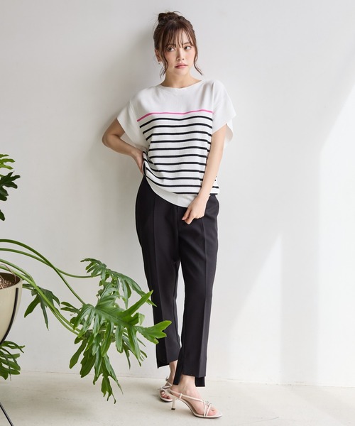 BIRTHDAY BASH(バースデイバッシュ)の「BB SABRINA TAPERED COLOR PANTS(BBテーパードサブリナパンツ)(その他パンツ・レディース・ピンク/ブラック/サックスブルー/アイボリー・SMALL/MEDIUM/LARGE)」の10枚目の写真