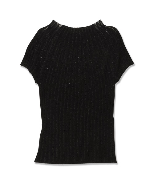 Guess(ゲス)の「PERILLA Sheer Yoke Top ニット 半袖(ニット/セーター・レディース・ブラック/ライトブルー・X-SMALL/SMALL/LARGE/MEDIUM)」の4枚目の写真
