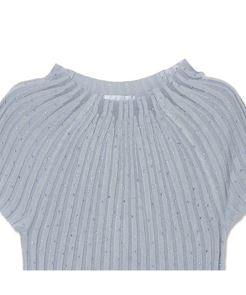 Guess(ゲス)の「PERILLA Sheer Yoke Top ニット 半袖(ニット/セーター・レディース・ブラック/ライトブルー・X-SMALL/SMALL/LARGE/MEDIUM)」の5枚目の写真