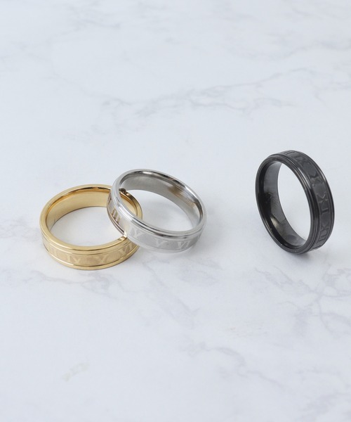 CHRONOM（クロノム）の「ローマ数字リング（リング・メンズ・ブラック/シルバー/ゴールド・24号/21号/18号/13号/15号）」の4枚目の写真