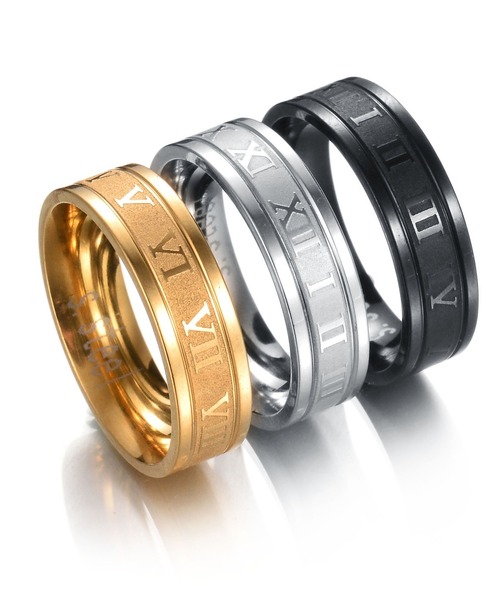 CHRONOM（クロノム）の「ローマ数字リング（リング・メンズ・ブラック/シルバー/ゴールド・24号/21号/18号/13号/15号）」の7枚目の写真
