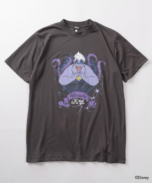 Disney（ディズニー）の「【Disney/ディズニー】アースラ マレフィセント ルームウェア/プリントTシャツ＆ショートパンツ/セットアップ/ワンマイルウェア/2点セット/ユニセックス/レディース/メンズ（ルームウェア/パジャマ・レディース・ブラック/チャコールグレー・M/L）」の5枚目の写真