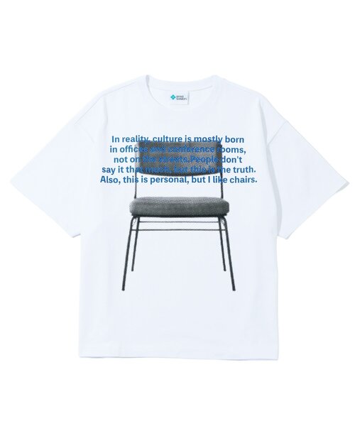 WHO'S WHO gallery（フーズフーギャラリー）の「【OFFICE SERVICES】 OFFICE CHAIR TEE（Tシャツ/カットソー・レディース・ホワイト/ブラック・LARGE/MEDIUM）」の16枚目の写真