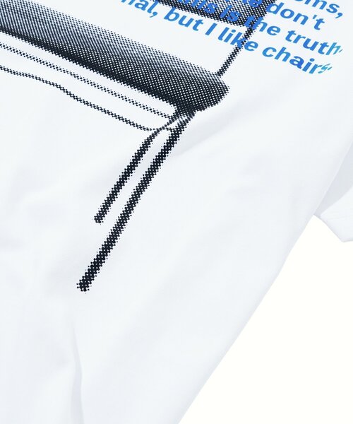 WHO'S WHO gallery（フーズフーギャラリー）の「【OFFICE SERVICES】 OFFICE CHAIR TEE（Tシャツ/カットソー・レディース・ホワイト/ブラック・LARGE/MEDIUM）」の4枚目の写真