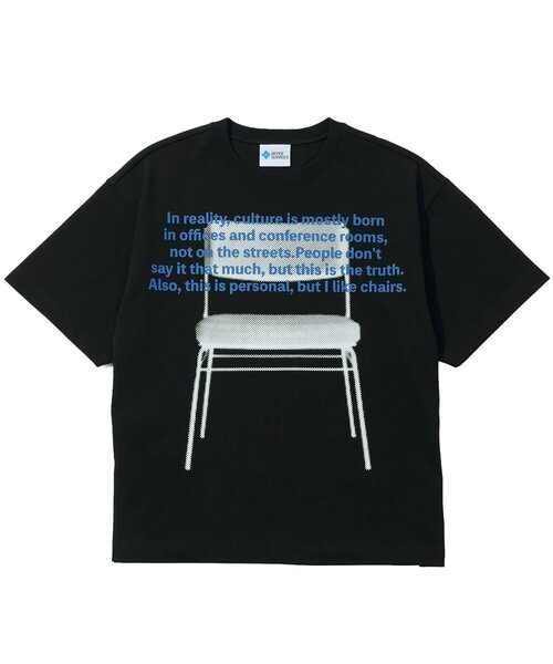 WHO'S WHO gallery（フーズフーギャラリー）の「【OFFICE SERVICES】 OFFICE CHAIR TEE（Tシャツ/カットソー・レディース・ホワイト/ブラック・LARGE/MEDIUM）」の6枚目の写真