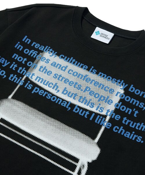 WHO'S WHO gallery（フーズフーギャラリー）の「【OFFICE SERVICES】 OFFICE CHAIR TEE（Tシャツ/カットソー・レディース・ホワイト/ブラック・LARGE/MEDIUM）」の9枚目の写真