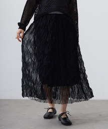 ワッシャーチュールロングスカート / Washer Tulle Long Skirt