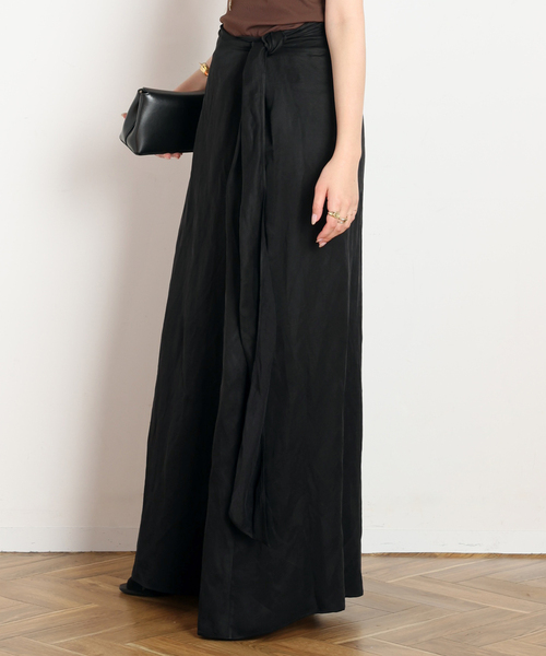 AP STUDIO（エーピーストゥディオ）の「【RUOHAN/ローハン】TULA WRAP SKIRT(Black)（スカート・レディース・ブラック・FREE）」の2枚目の写真