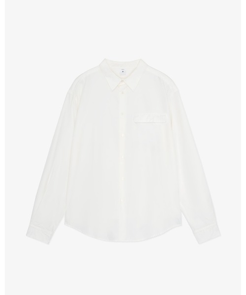 FRONT 11201（フロントワンワントゥーオーワン）の「Organic Flap Twill Shirt（シャツ/ブラウス・メンズ・サックスブルー/ホワイト・M/S/L/XL）」の3枚目の写真