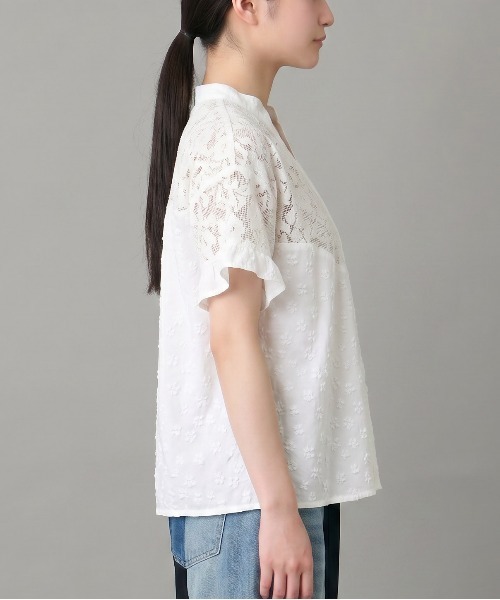 mien（ミアン）の「【mien別注】花柄刺繍レースブラウス（シャツ/ブラウス・レディース・オフホワイト/ブラック・38）」の8枚目の写真