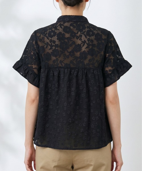 mien（ミアン）の「【mien別注】花柄刺繍レースブラウス（シャツ/ブラウス・レディース・オフホワイト/ブラック・38）」の5枚目の写真