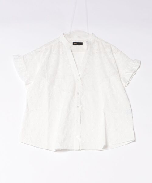 mien（ミアン）の「【mien別注】花柄刺繍レースブラウス（シャツ/ブラウス・レディース・オフホワイト/ブラック・38）」の3枚目の写真