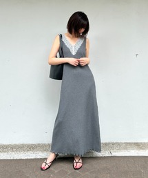 Henon. | レースVネックカットワンピース(ワンピース)