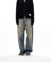 Amateur Sewn Like Wide Denim Pants