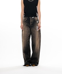 Amateur Sewn Like Wide Denim Pants