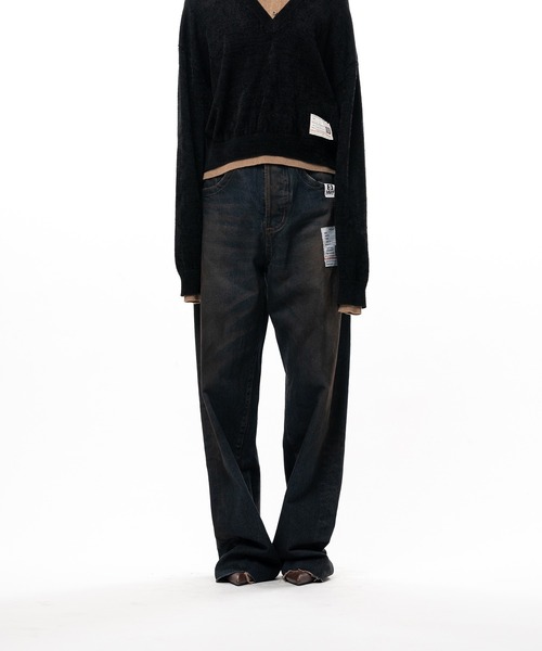 Maison MIHARA YASUHIRO(メゾンミハラヤスヒロ)の「Amateur Sewn Like Wide Denim Pants(デニムパンツ・レディース・ダークインディゴブルー/ブラック/インディゴブルー・36/38)」の15枚目の写真