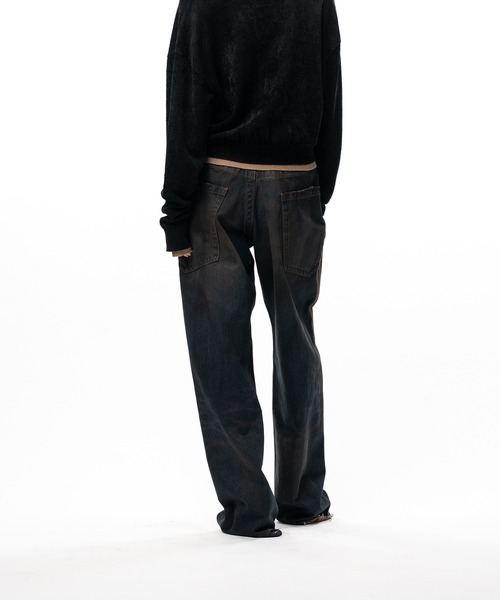 Maison MIHARA YASUHIRO(メゾンミハラヤスヒロ)の「Amateur Sewn Like Wide Denim Pants(デニムパンツ・レディース・ダークインディゴブルー/ブラック/インディゴブルー・36/38)」の18枚目の写真