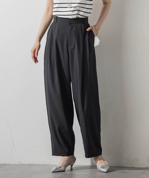 LAUTREAMONT(ロートレアモン)の「ナチュラルストレッチカーブパンツ≪セット着用可≫(その他パンツ・レディース・ブラック/ベージュ・7号/9号)」の1枚目の写真