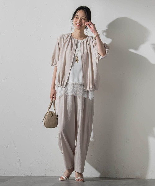 LAUTREAMONT(ロートレアモン)の「ナチュラルストレッチカーブパンツ≪セット着用可≫(その他パンツ・レディース・ブラック/ベージュ・7号/9号)」の8枚目の写真