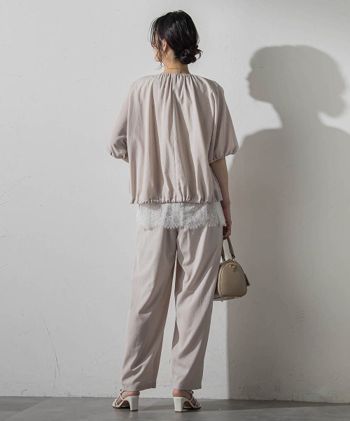 LAUTREAMONT(ロートレアモン)の「ナチュラルストレッチカーブパンツ≪セット着用可≫(その他パンツ・レディース・ブラック/ベージュ・7号/9号)」の9枚目の写真