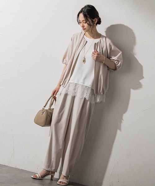 LAUTREAMONT(ロートレアモン)の「ナチュラルストレッチカーブパンツ≪セット着用可≫(その他パンツ・レディース・ブラック/ベージュ・7号/9号)」の10枚目の写真
