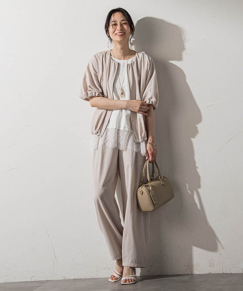 LAUTREAMONT(ロートレアモン)の「ナチュラルストレッチカーブパンツ≪セット着用可≫(その他パンツ・レディース・ブラック/ベージュ・7号/9号)」の11枚目の写真