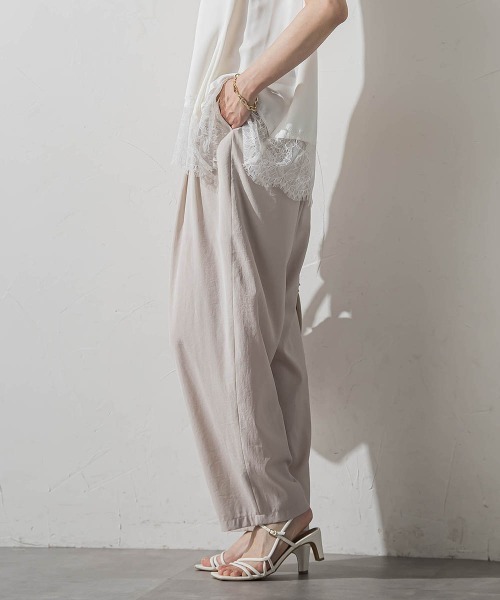 LAUTREAMONT(ロートレアモン)の「ナチュラルストレッチカーブパンツ≪セット着用可≫(その他パンツ・レディース・ブラック/ベージュ・7号/9号)」の6枚目の写真