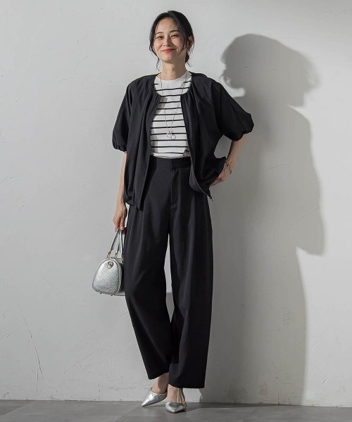 LAUTREAMONT(ロートレアモン)の「ナチュラルストレッチカーブパンツ≪セット着用可≫(その他パンツ・レディース・ブラック/ベージュ・7号/9号)」の14枚目の写真
