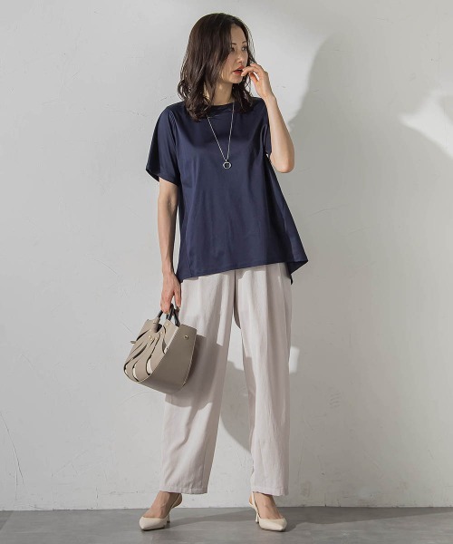 LAUTREAMONT(ロートレアモン)の「ナチュラルストレッチカーブパンツ≪セット着用可≫(その他パンツ・レディース・ブラック/ベージュ・7号/9号)」の3枚目の写真