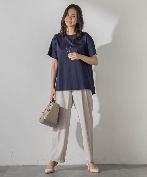 LAUTREAMONT(ロートレアモン)の「ナチュラルストレッチカーブパンツ≪セット着用可≫(その他パンツ・レディース・ブラック/ベージュ・7号/9号)」の4枚目の写真