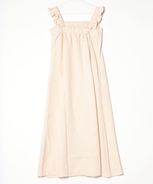 YUGA(ユーガ)の「YUGA_YGMC Korean-style Frill-sleeve resort dress(ワンピース・レディース・ライトブルー/ライトベージュ・FREE)」の3枚目の写真