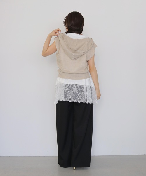 cheriella(シェリエラ)の「【cheriella】ミックスヤーンフーディトップス MIX YARN HOODIE TOP(Tシャツ/カットソー・レディース・ブラウン/アイボリー/チャコールグレー・FREE)」の18枚目の写真