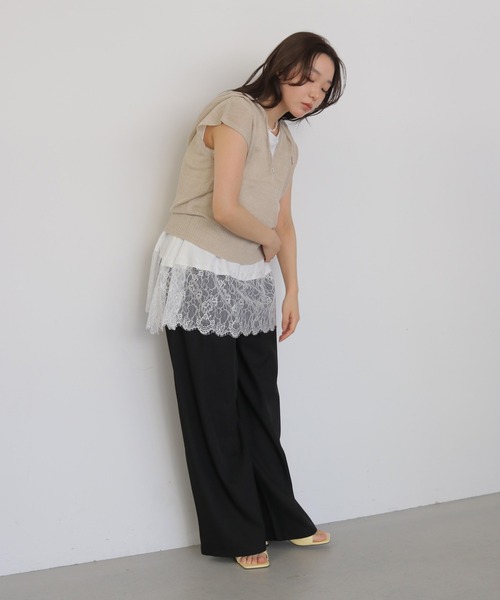 cheriella(シェリエラ)の「【cheriella】ミックスヤーンフーディトップス MIX YARN HOODIE TOP(Tシャツ/カットソー・レディース・ブラウン/アイボリー/チャコールグレー・FREE)」の22枚目の写真