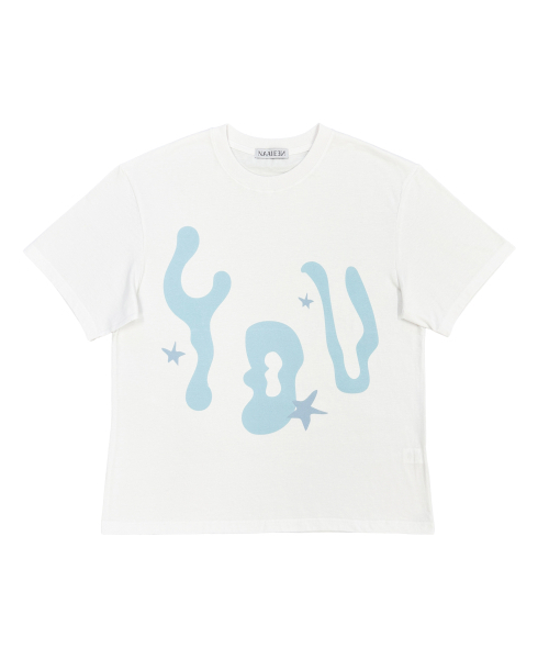 NAAIEEN(ナイエン)の「YOU グラフィックベーシックTシャツ ホワイト(Tシャツ/カットソー・レディース・その他・FREE)」の3枚目の写真