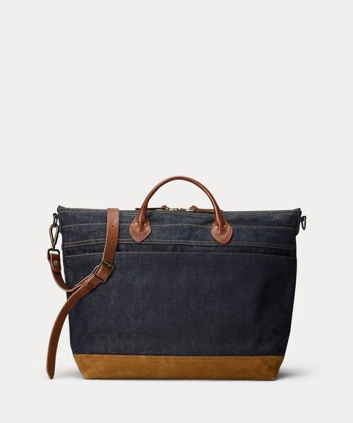 RRL（ダブル アール エル）の「レザートリム インディゴ デニム トート（トートバッグ・メンズ・ネイビー系1・ONE）」の9枚目の写真